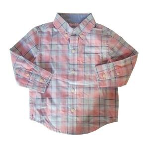 Janie & Jack Pink Plaid Shirt
